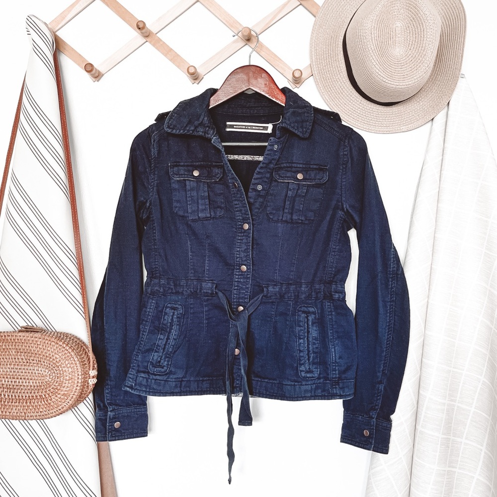 Anthropologie Tie Waist Utility Jacket